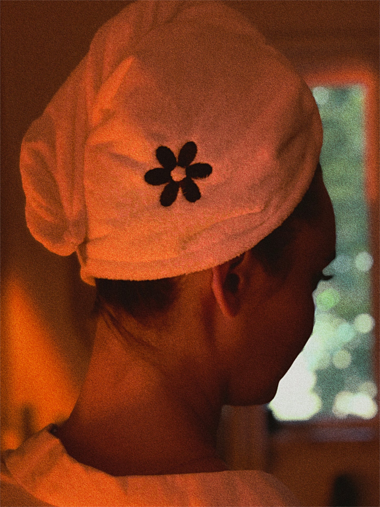 Daisy hair towel